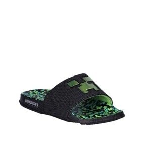 SG Companies Minecraft Men’s Slides Black/ Green Size 12 NWT
